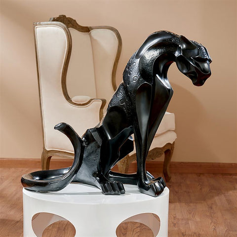 Rampant Tranquility Black Panther Statue