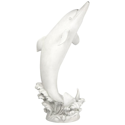 Large Tropical Tale Dolphin Piped Statue