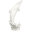 Image of Large Tropical Tale Dolphin Piped Statue