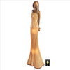 Image of Woman In Gold Dress Floor Lamp