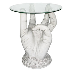 At Your Service Glass Topped Table