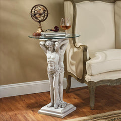 Hermitage Greek Man Pedestal Table