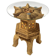 Tranquil Pagoda Illuminated Side Table