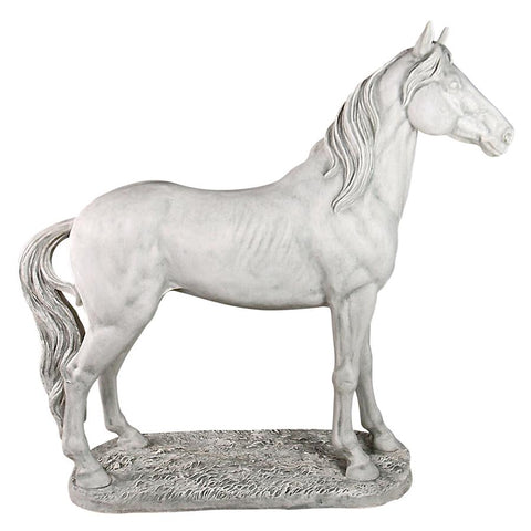 Majestic Horse Statue Antique Stone