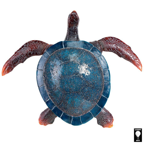 Blue Sea Turtle Illuminated Wall Sculpture