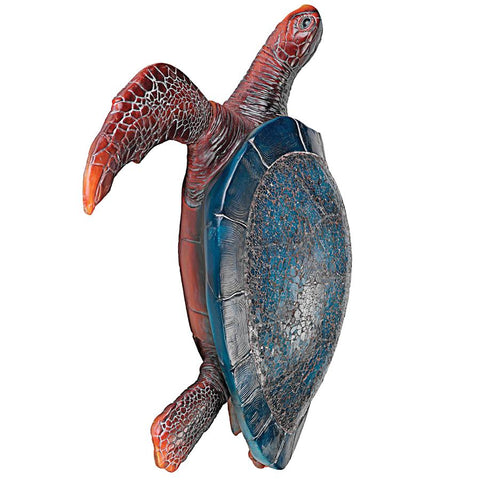 Blue Sea Turtle Illuminated Wall Sculpture