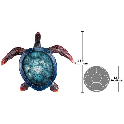 Blue Sea Turtle Illuminated Wall Sculpture