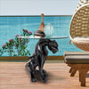 Image of Black Jaguar Glass Top Table