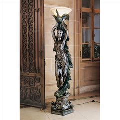 The Peacock Goddess Torchiere Lamp