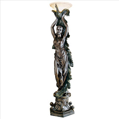 The Peacock Goddess Torchiere Lamp