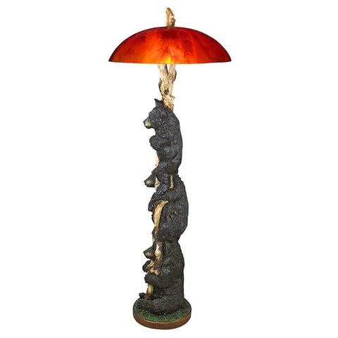 Setting Sun Black Bear Floor Lamp