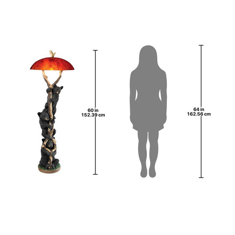 Setting Sun Black Bear Floor Lamp