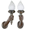 Image of Set Of 2 Neoclassical Arm Torch Sconces