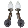 Image of Set Of 2 Neoclassical Arm Torch Sconces