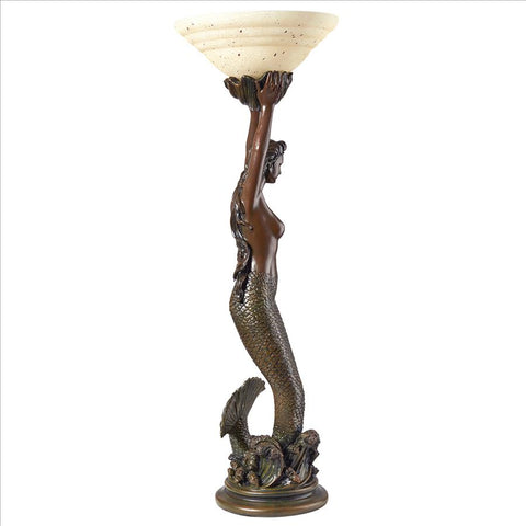 Table Top Goddess Offering Mermaid Lamp