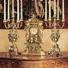 Chateau Chambord Clock & Candelabra Set
