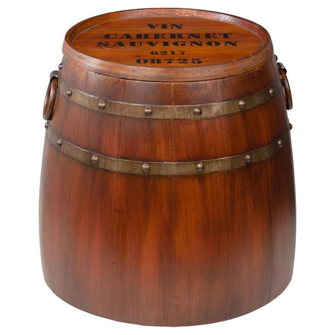 FRENCH WINE BARREL SIDE TABLE