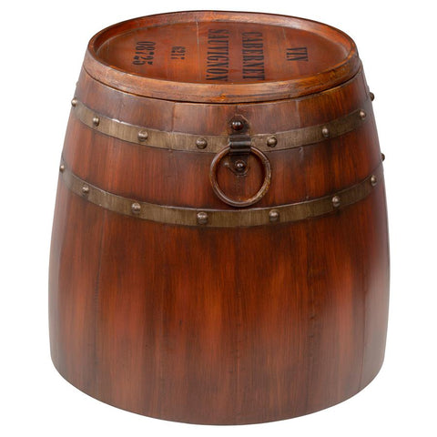 FRENCH WINE BARREL SIDE TABLE