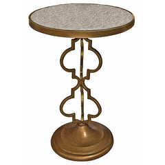 BACALL ART DECO MIRRORED ACCENT TABLE