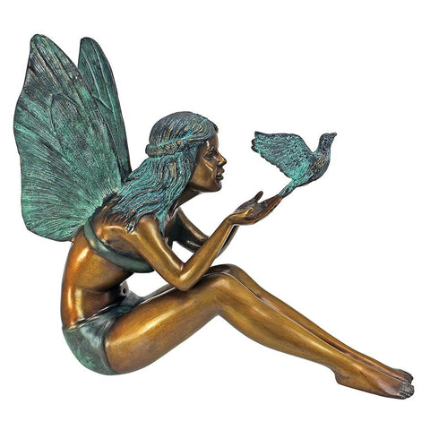 BIRD FAIRY BRONZE STATUE