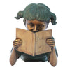 Image of BOOKWORM GIRL READER BRONZE STATUE