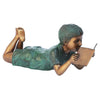 Image of Bookworm Boy Reader Bronze Statue