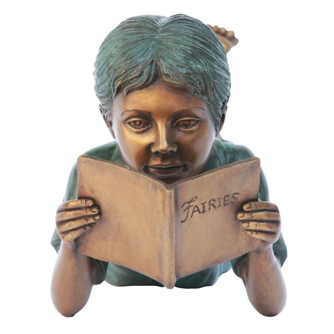 Bookworm Boy Reader Bronze Statue
