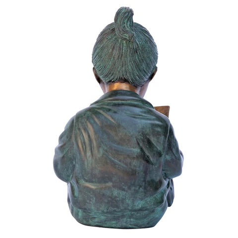 Story Book Girl Bronze Statue