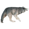Image of Growling Gray Wolf Statue