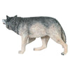 Image of Growling Gray Wolf Statue