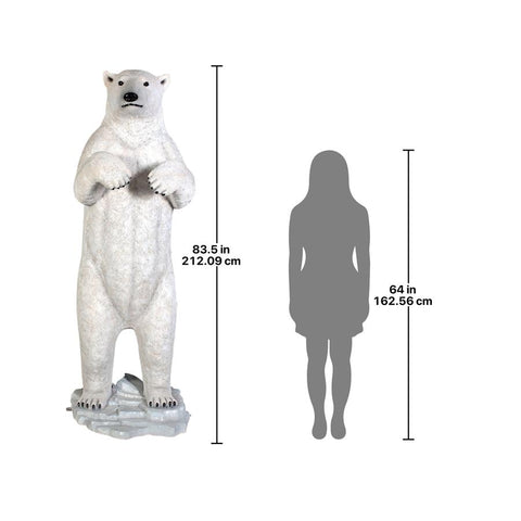 Standing Prodigious Polar Bear Statue