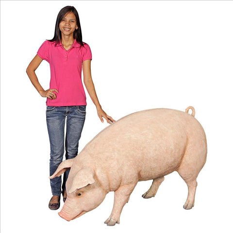 Divine Swine Life Size Farm Pig Statue