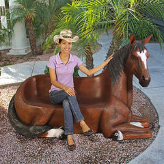 Saddle Up Horse Bench