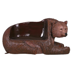Brown Grizzly Bear Bench