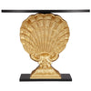 Image of Black And Gold Gilt Shell Console Table