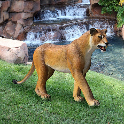 Walking Lioness Statue