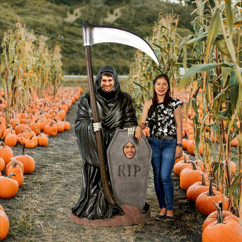 Grim Reaper Photo Op Statue