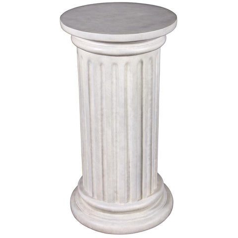 Roman Doric Column Classical Fluted Plinth: Large