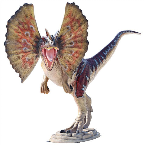 Dilophosaurus Dinosaur Statue