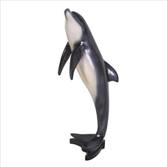 Large Leaping Sea Dolphin Statue