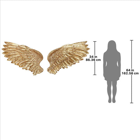 Gold Angel Wings Wall Sculpture