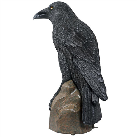 Giant Gothic Raven Statue