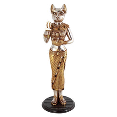 Standing Bastet W/ Ankh Statue