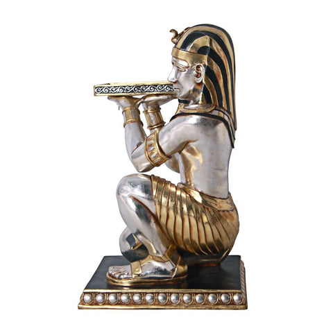 Silver Pharaohs Kneeling Servant Table