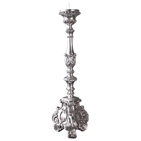 Large Scroll Footed Candlestick