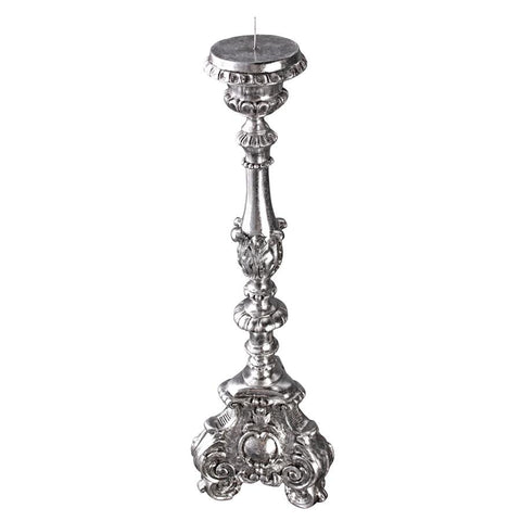 Large Scroll Footed Candlestick