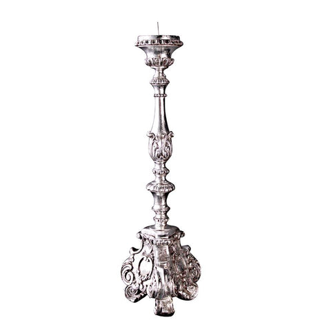 Large Scroll Footed Candlestick