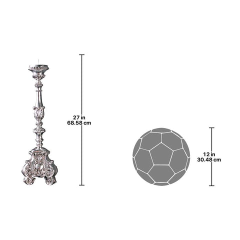 Large Scroll Footed Candlestick