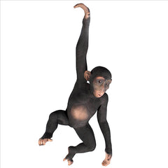 Hanging Chimp Jungle Monkey Statue