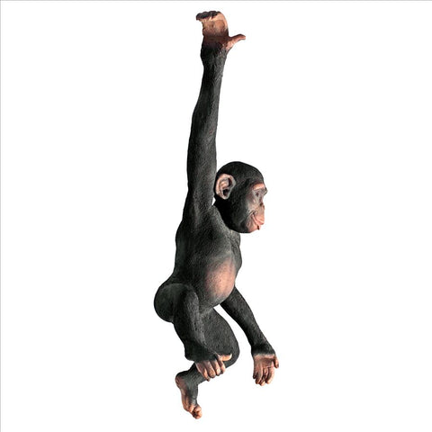 Hanging Chimp Jungle Monkey Statue